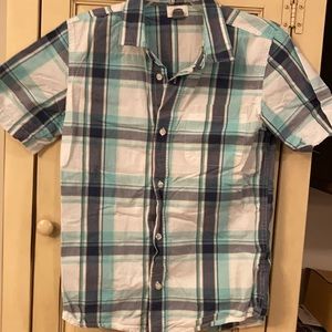 Old Navy plaid dress shirt short sleeve            X-large 14–16